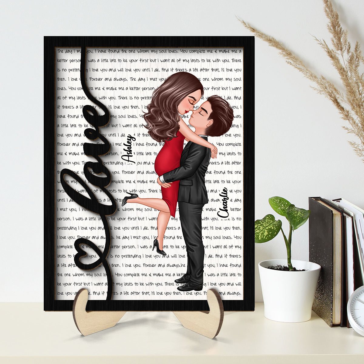 Couple Love Be Mine Gift For Him For Her Personalized 2-layer Wooden Plaque