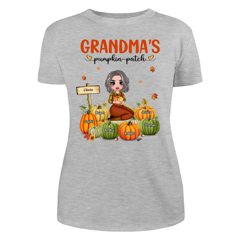 Grandma‘s Pumpkin Patch Doll Woman Personalized Shirt
