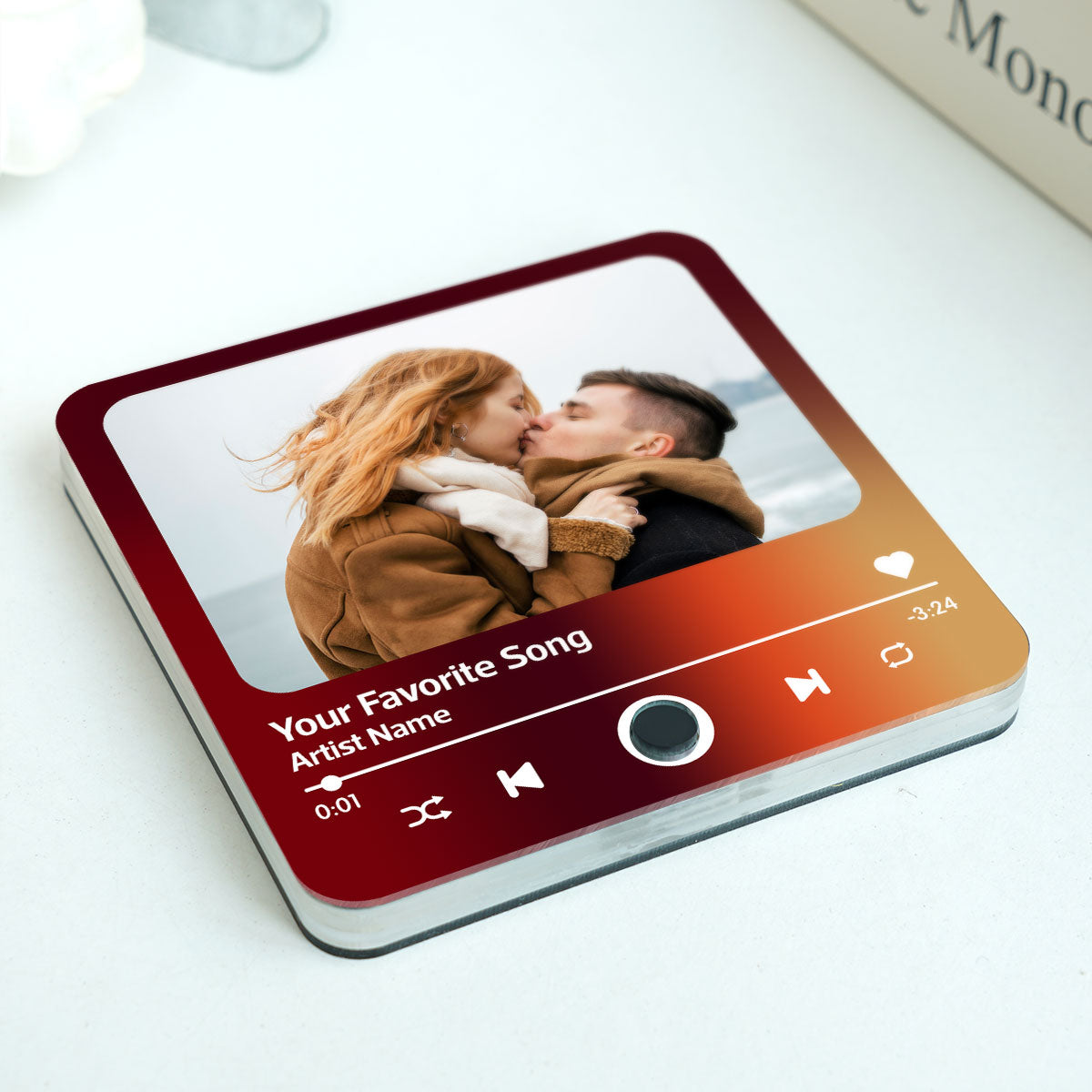 Couple Photo Favorite Song Personalized Music Fridge Magnet, Heartfelt Gift For Couple, For Him, For Her, Boyfriend, Girlfriend, Husband, Wife