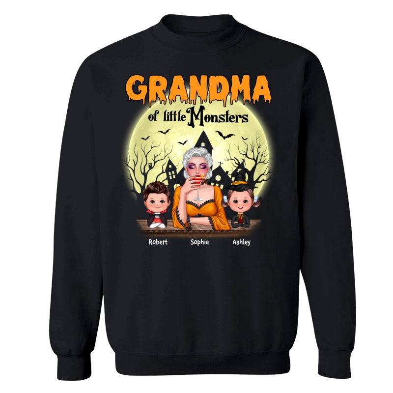 Grandma Mom Of Monsters Halloween Woman And Kids Personalized Shirt