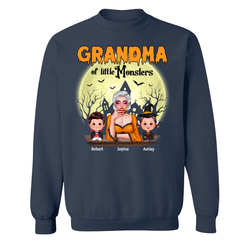 Grandma Mom Of Monsters Halloween Woman And Kids Personalized Shirt