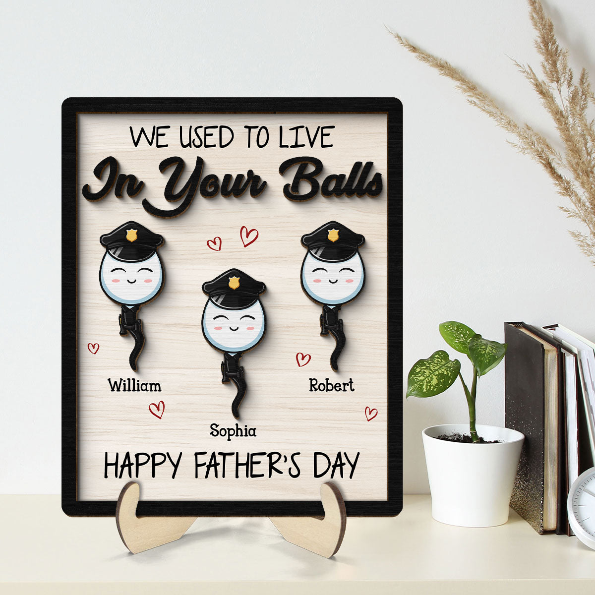 We Used To Live In Your Balls Gift Personalized 2-Layer Wooden Plaque