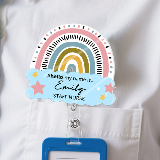 Hello My Name Is.. - Personalized Acrylic Badge Reel