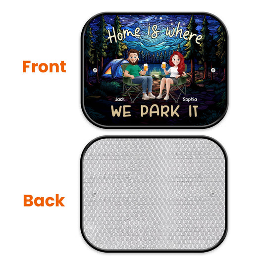 Home Is Where We Park It - Custom Car Side Window Sun Shade