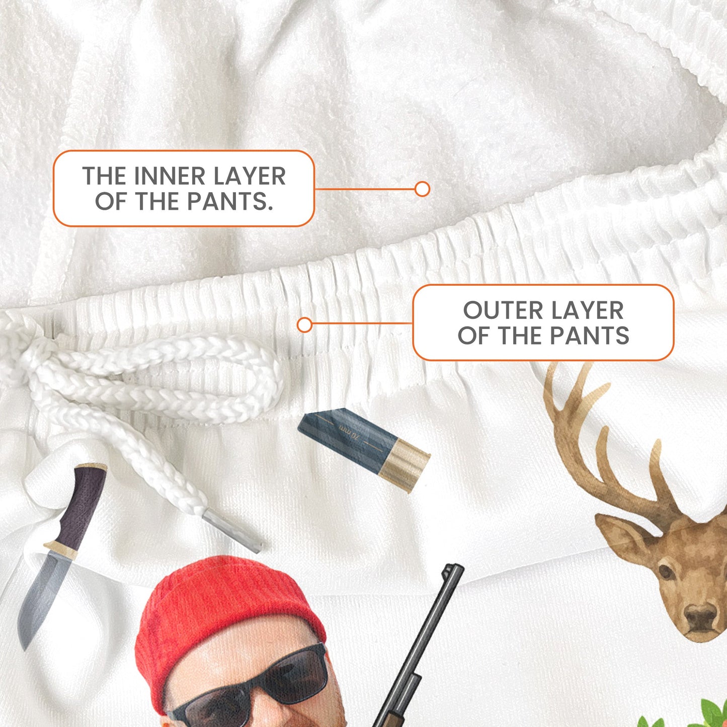 Hunting Funny Gift For Men - Personalized Photo Sweatpants, Lounge Pants With Pockets