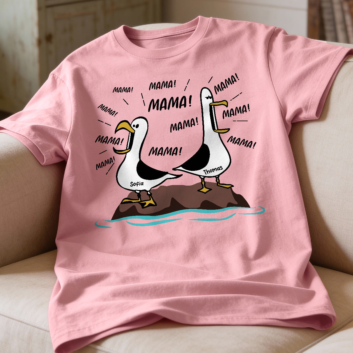 Mwen-Mama Mama! Mama! Mama! - Personalisiertes Shirt - Lustiges Muttertagsgeschenk fr Mutter
