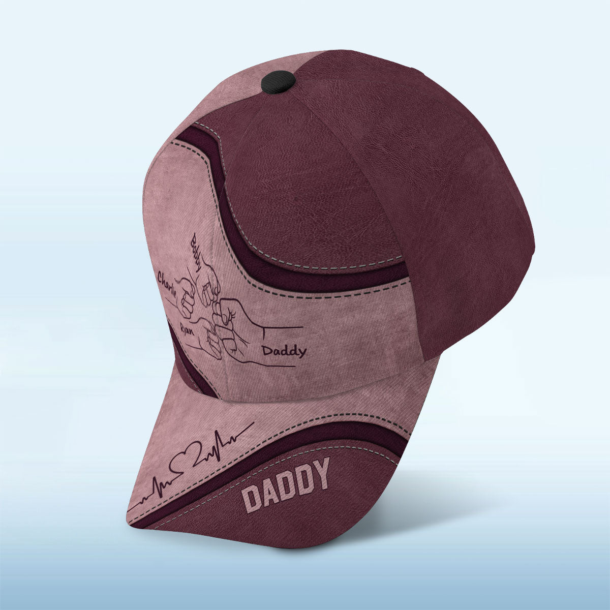 Daddy's Team Fist Bump - Personalized Classic Cap - Gift For Dad, Gift For Husband, Gift For Grandpa