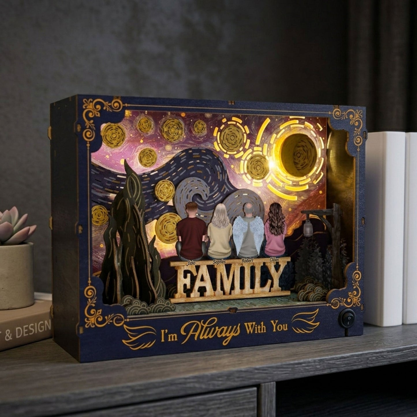 I Am Always With You Memorial Gift - Personalized DIY Book Nook Kit