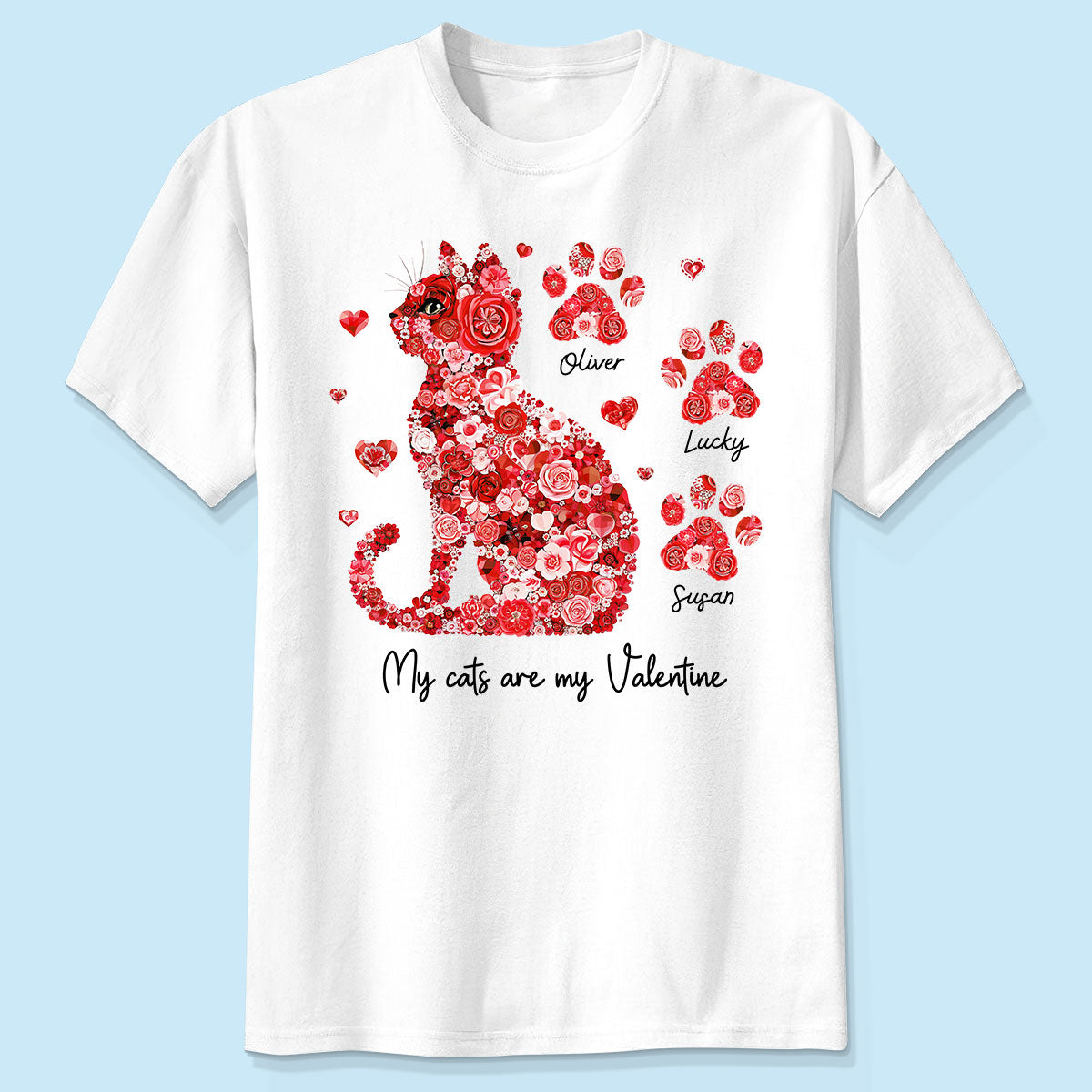 Cat Flower My Cat Is My Personalized Shirt, Gift for Cat Moms