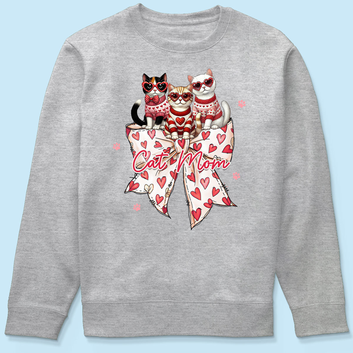 Coquette Bow Cat Personalized Shirt, Gift for Cat Moms