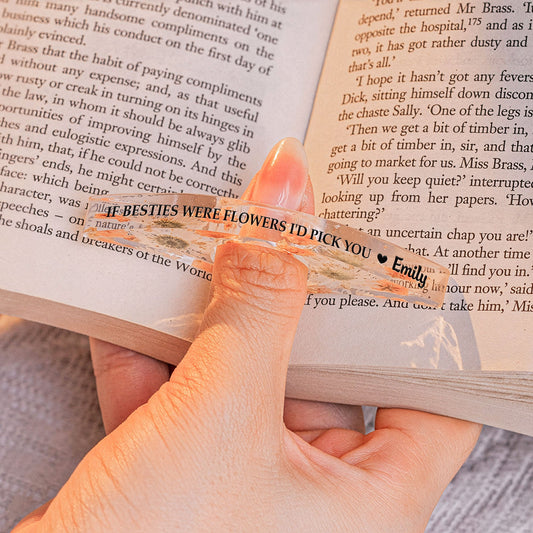 If Besties Were Flowers I'd Pick You - Personalized Resin Book Page Holder