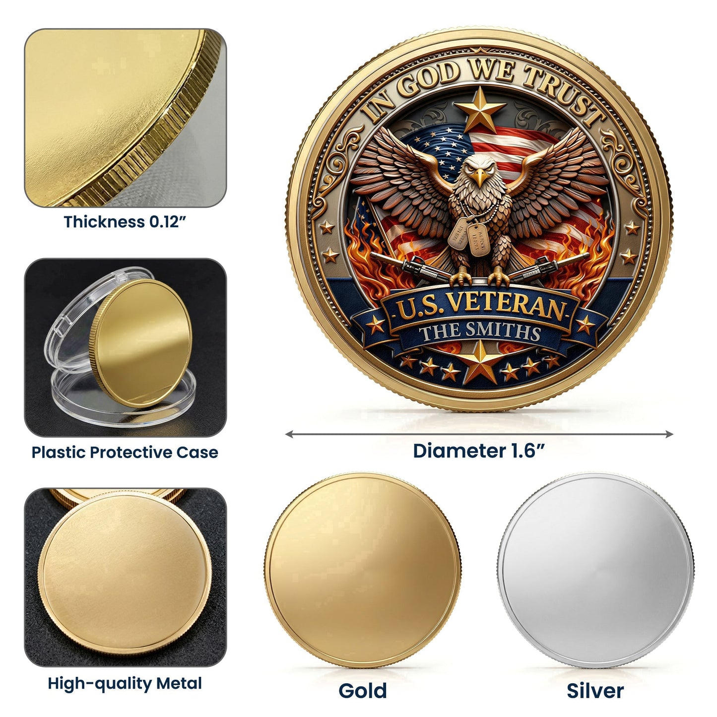 In God We Trust 250 Years Of Blessings - Personalized Coin