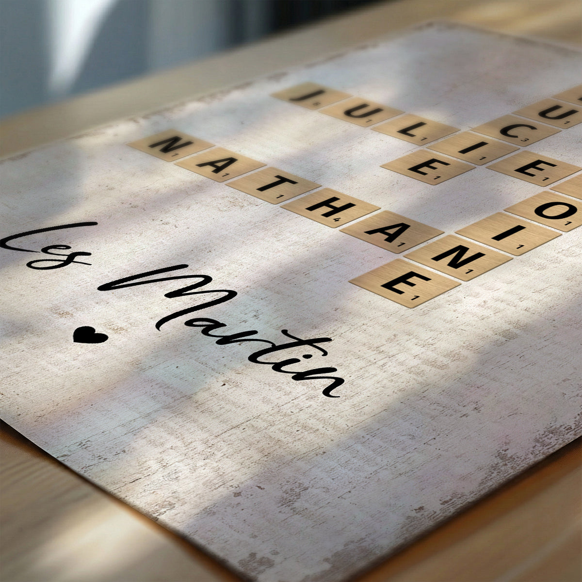 Tableau Mots Croiss de Famille - Cr en un instant, chri pour toujours - Affiche Personnalise