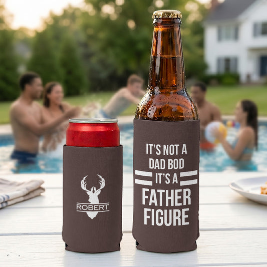 Father's Day Gifts, It’s Not A Dad Bod It’s A Father Figure - Funny Father's Day Gift - Personalized Can Cooler