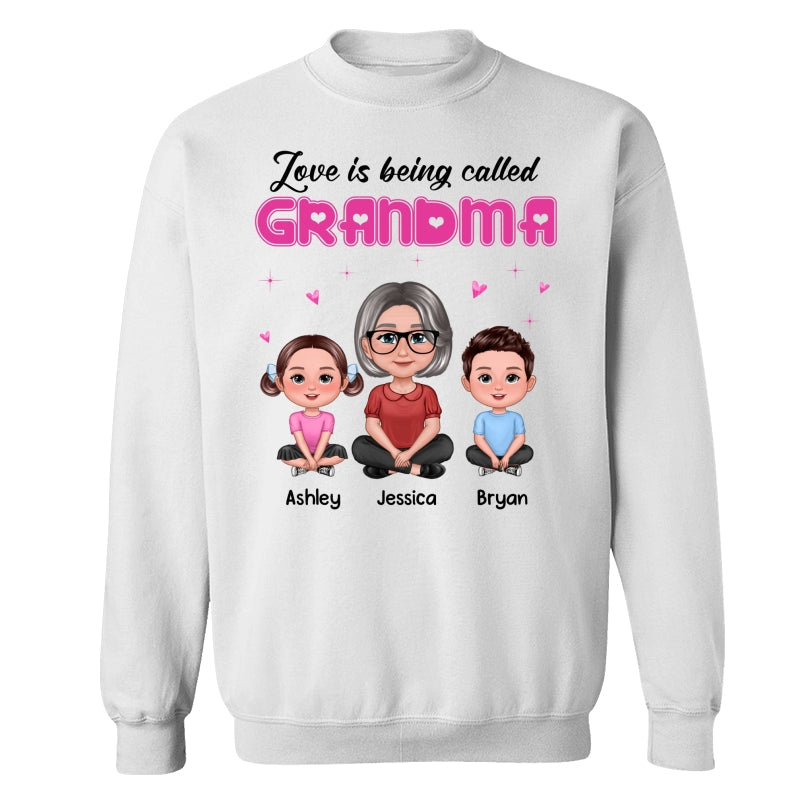Pretty Doll Grandma Grandkids Love Is Being Called Pink Personalized Shirt