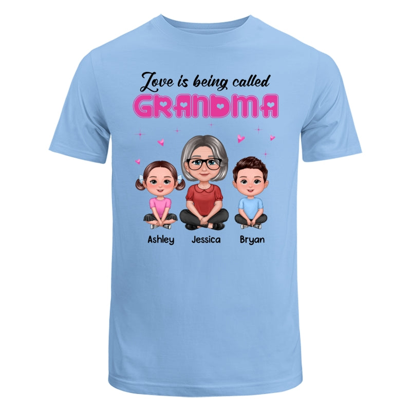 Pretty Doll Grandma Grandkids Love Is Being Called Pink Personalized Shirt