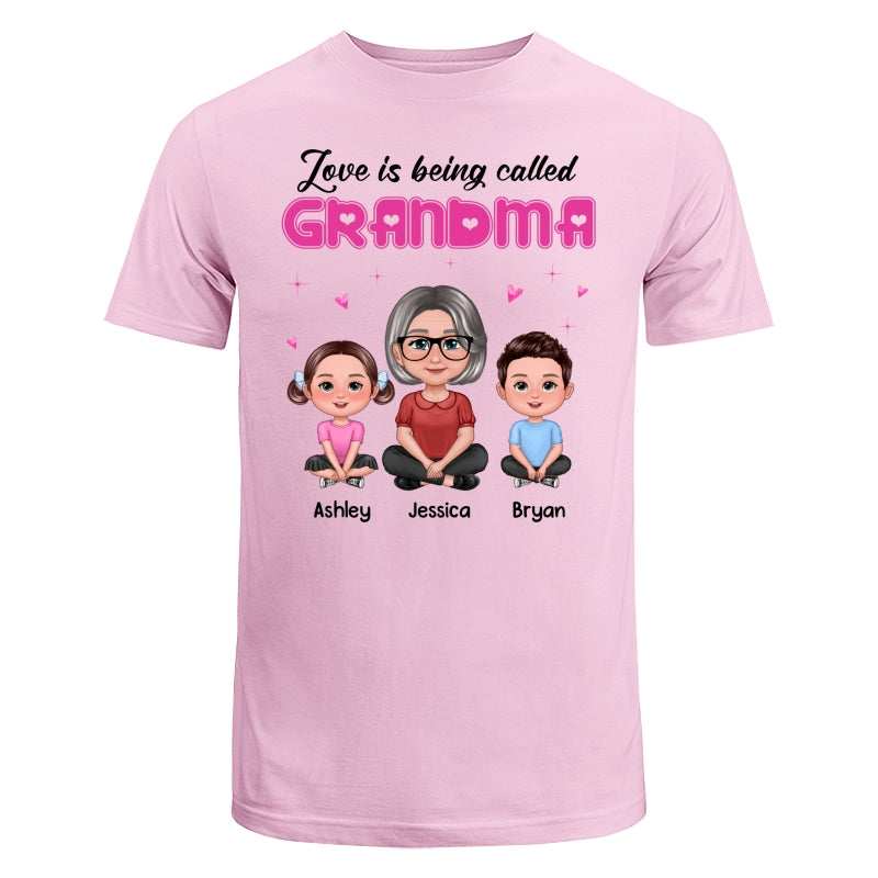 Pretty Doll Grandma Grandkids Love Is Being Called Pink Personalized Shirt