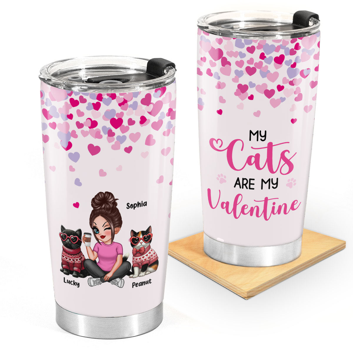 My Cats Are My Personalized Cat Mom Tumbler