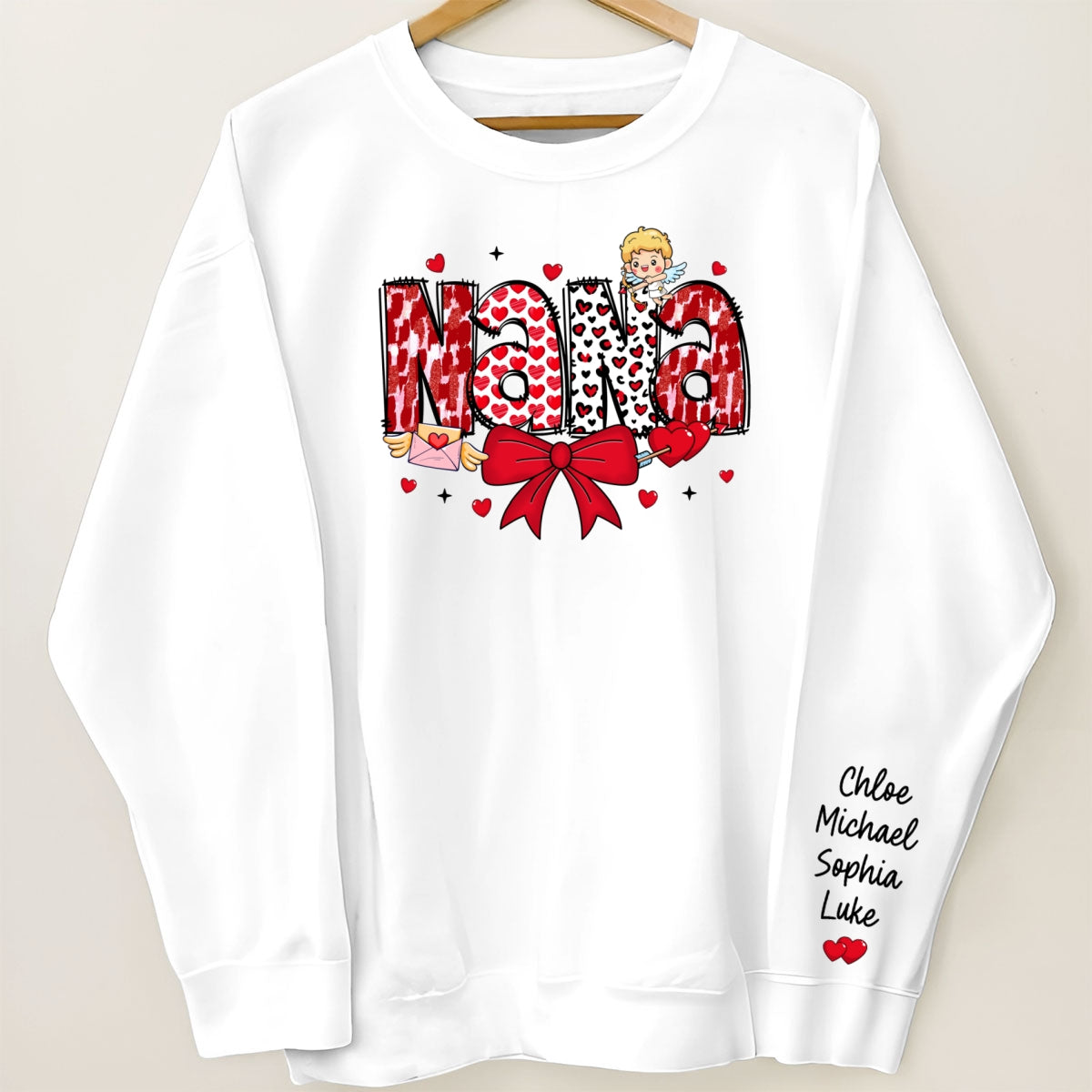 Grandma Personalized Sleeve Printed Sweatshirt, Gift For Grandma