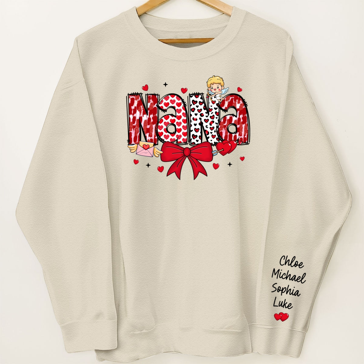 Grandma Personalized Sleeve Printed Sweatshirt, Gift For Grandma