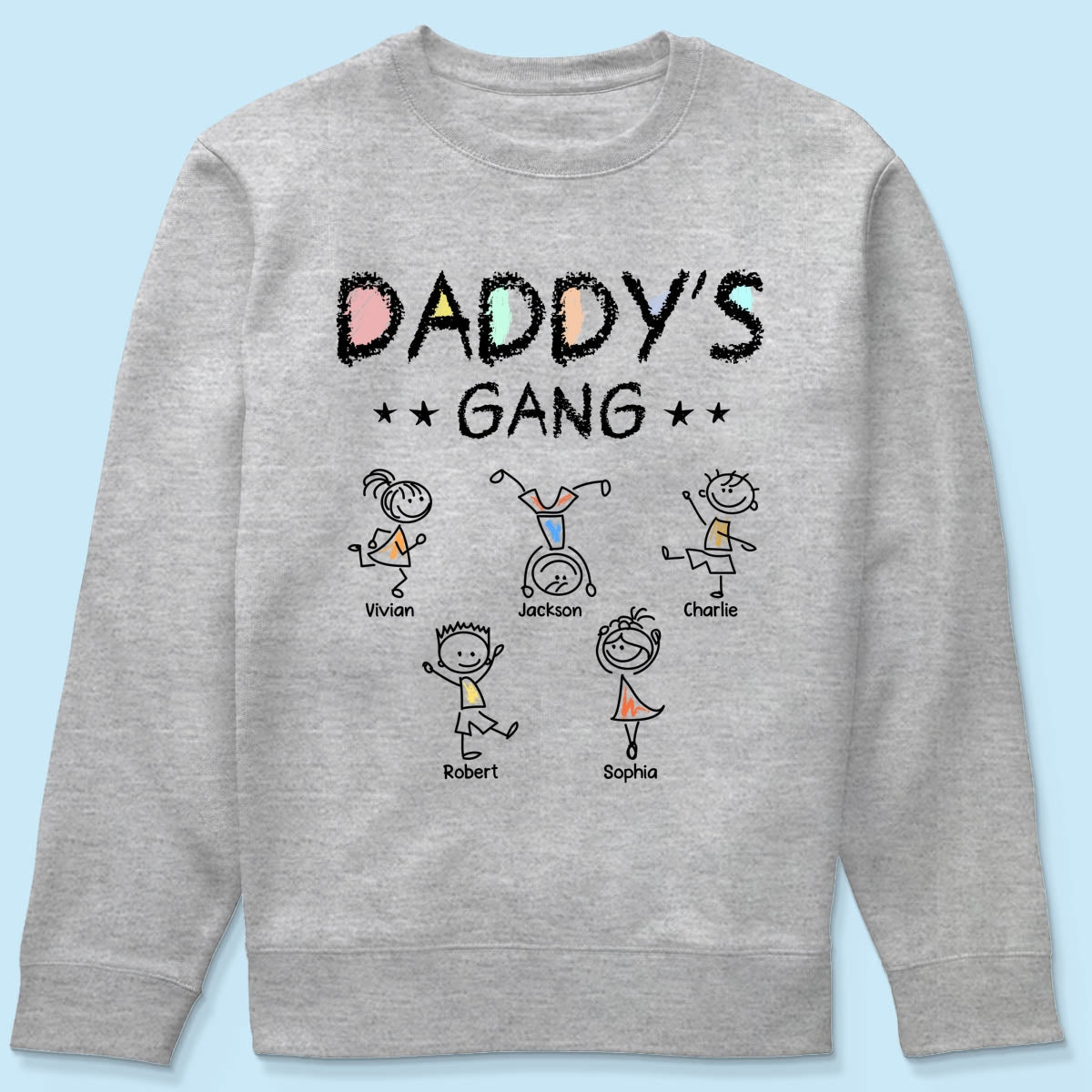 Crayon Daddy‘s Gang Personalized Shirt, Gift For Dad, For Grandpa