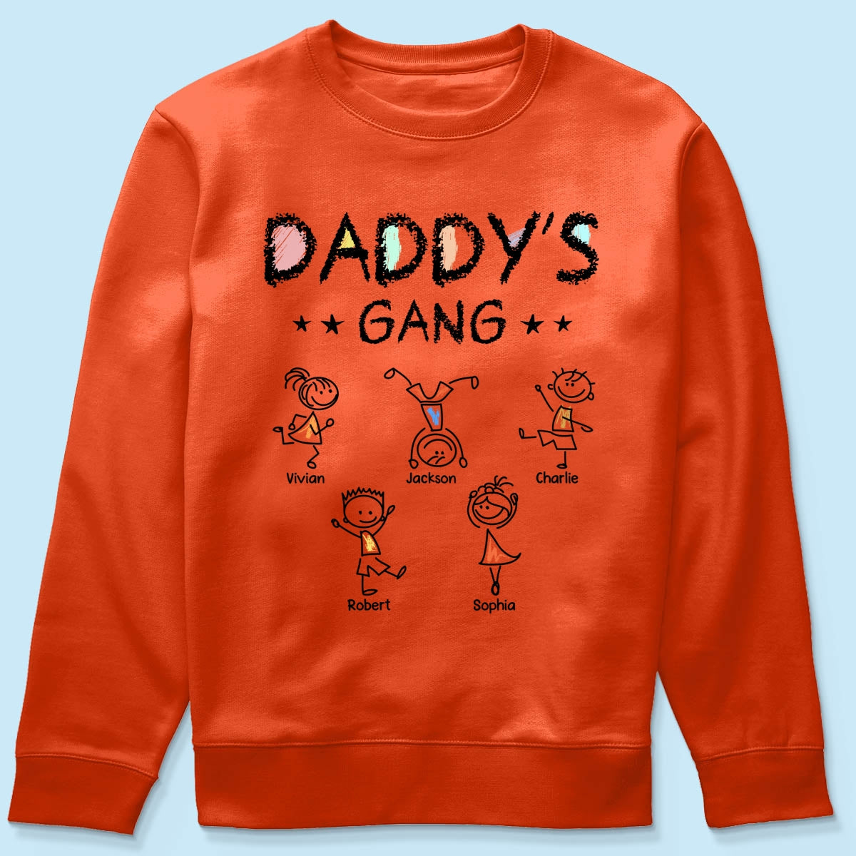 Crayon Daddy‘s Gang Personalized Shirt, Gift For Dad, For Grandpa