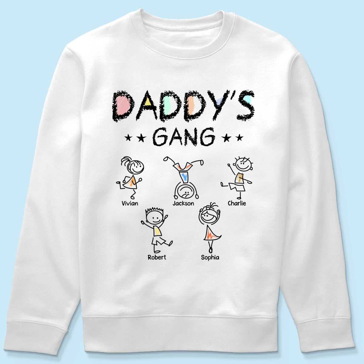 Crayon Daddy‘s Gang Personalized Shirt, Gift For Dad, For Grandpa