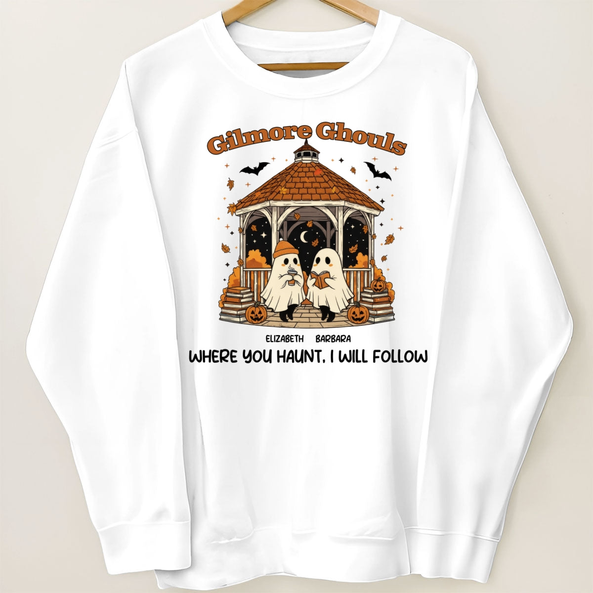 Where You Hunt I Will Follow Besties Ghouls Personalized Sweatshirt, Halloween Matching Shirt For Best Friends