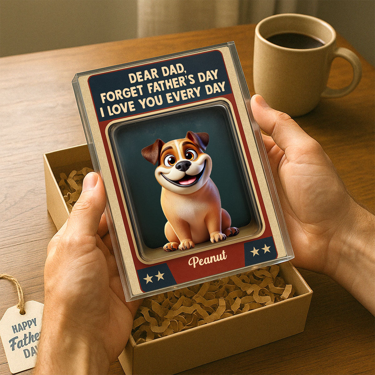 Forget We Love You Every Day Cute Dog Figures Style Personalized Acrylic Block Plaque