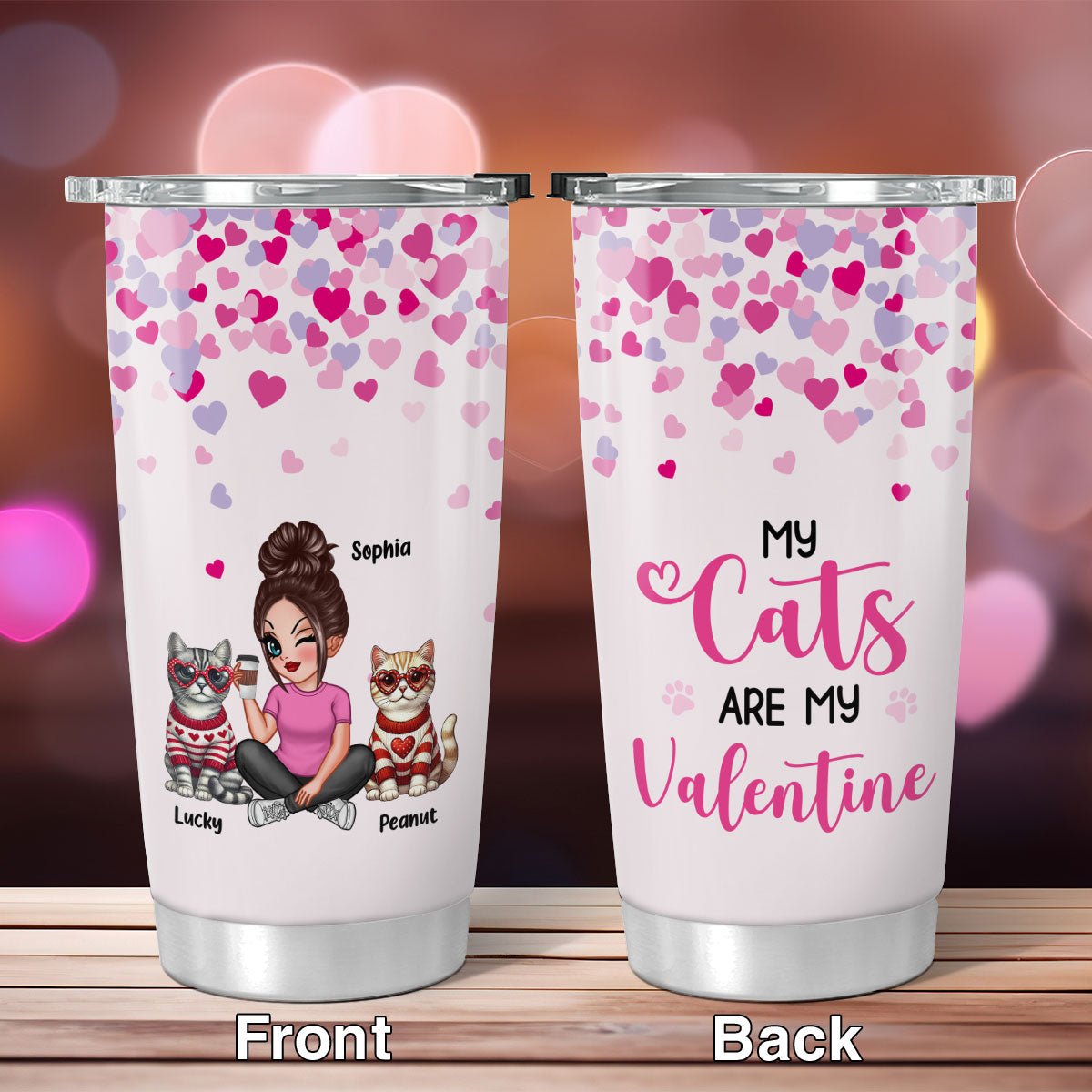 My Cats Are My Personalized Cat Mom Tumbler