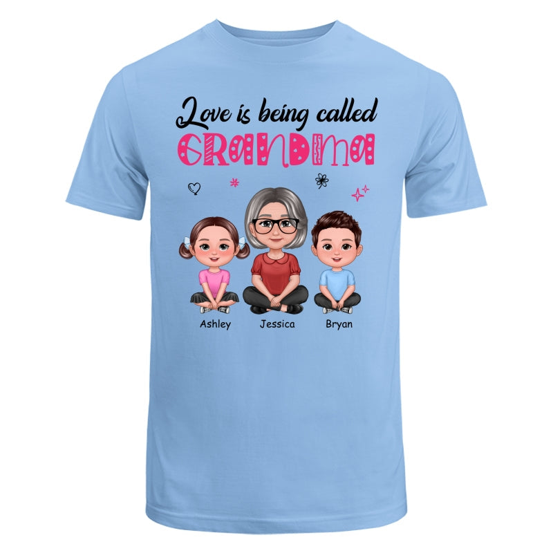 Pretty Doll Grandma Grandkids Love Is Being Called Mom Grandma Personalized Shirt