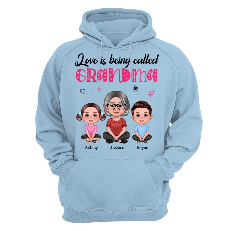 Pretty Doll Grandma Grandkids Love Is Being Called Mom Grandma Personalized Shirt