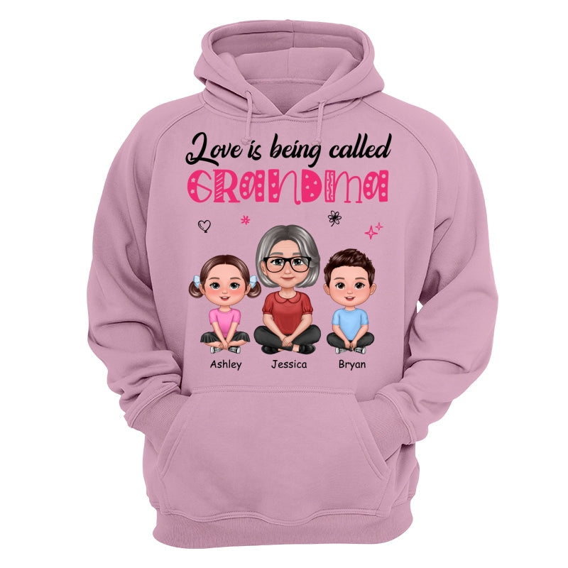 Pretty Doll Grandma Grandkids Love Is Being Called Mom Grandma Personalized Shirt
