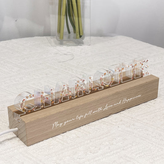 Kid Floral Name - Personalized LED Night Light