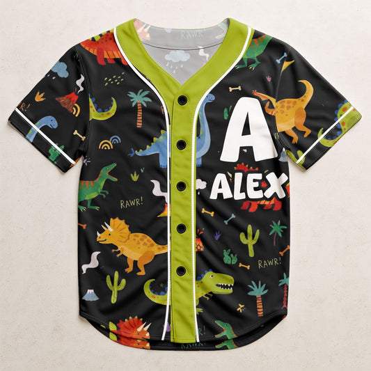 Kid Pattern Custom Name - Personalized Jersey Shirt