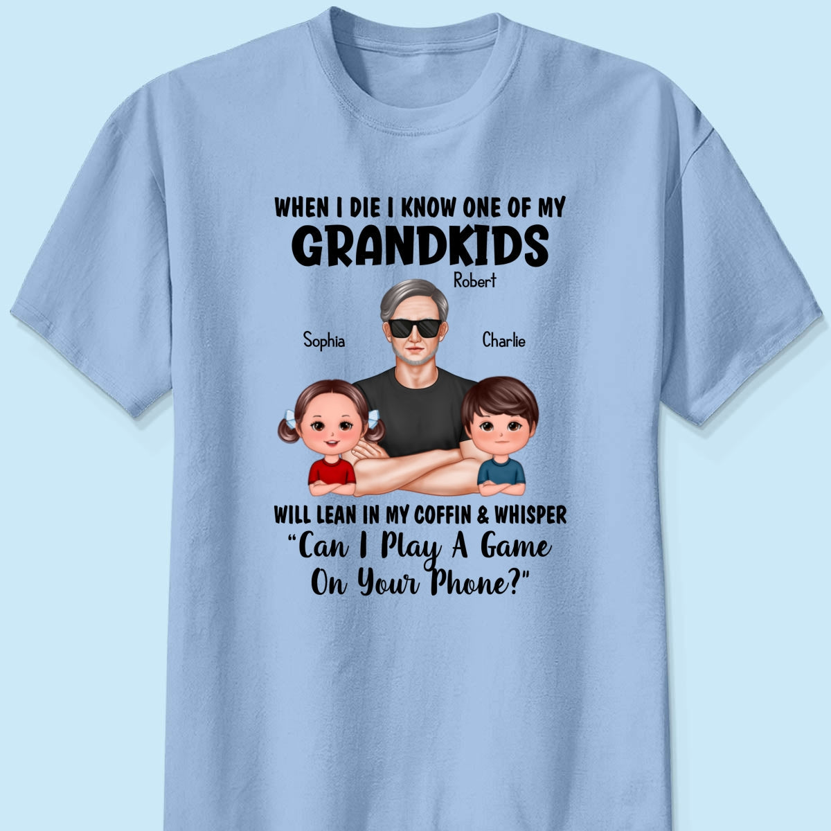 Funny Shirt For Grandpa Man And Kids Personalized Shirt