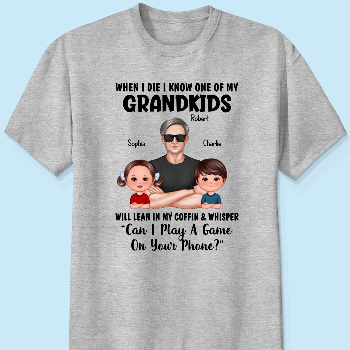 Funny Shirt For Grandpa Man And Kids Personalized Shirt