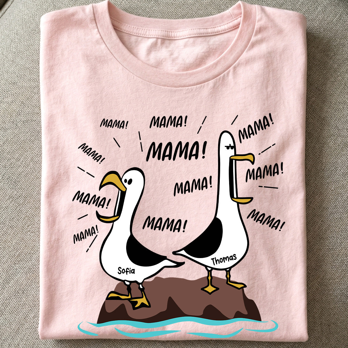 Mwen-Mama Mama! Mama! Mama! - Personalisiertes Shirt - Lustiges Muttertagsgeschenk fr Mutter