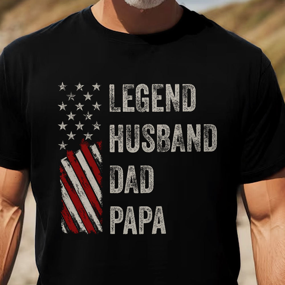 Father's Day Gifts, Legend, Husband, Dad And Papa - Shirt