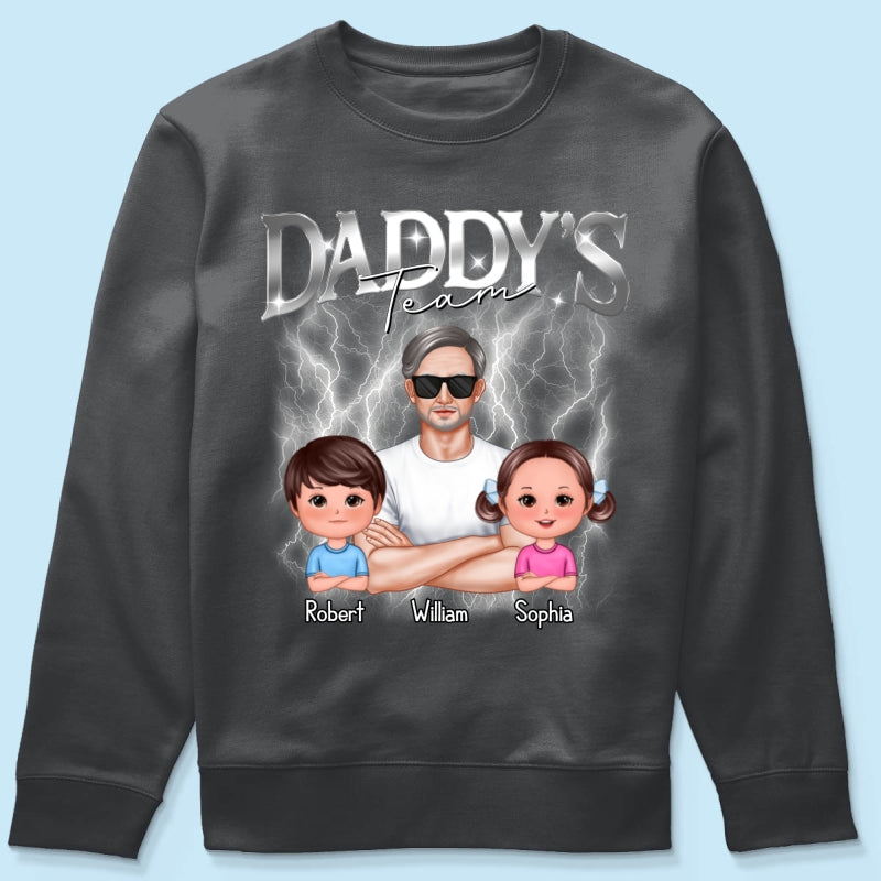 Bootleg Daddy‘s Team Dad & Kids Personalized Shirt