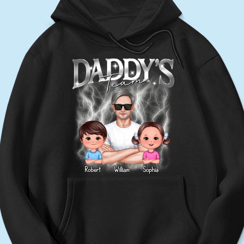 Bootleg Daddy‘s Team Dad & Kids Personalized Shirt