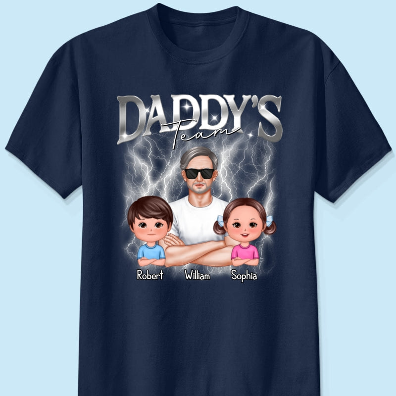 Bootleg Daddy‘s Team Dad & Kids Personalized Shirt