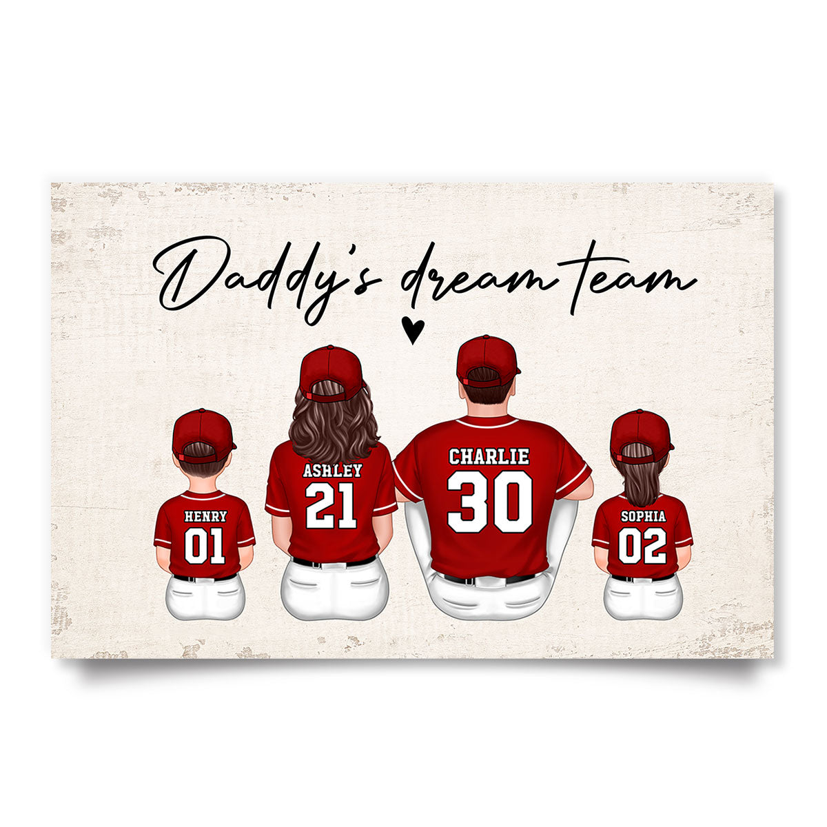 Family Team Baseball Personalized Poster, Canada Day Gift For Him, Gift For Husband, Gift For Family
