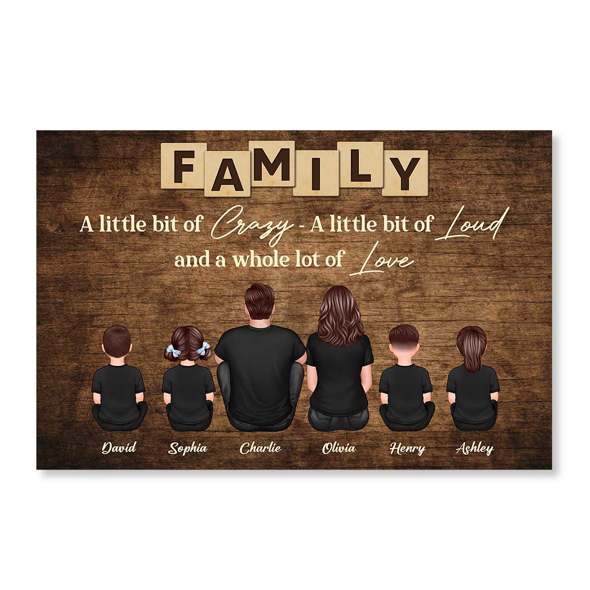 Family Whole Lot Of Love Personalized Poster