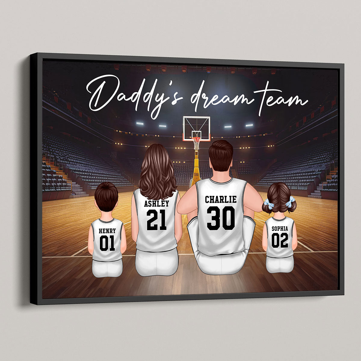 Basketball Team - Personalized Poster - Gift For Dad, Gift For Husband, Gift For Grandpa