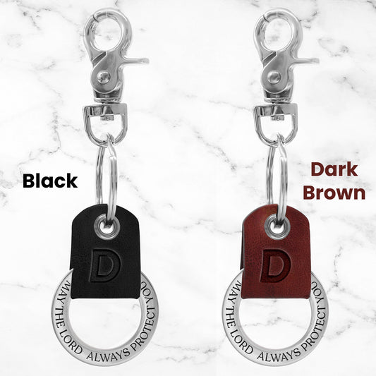 May The Lord Always Protect You - Personalized Coordinates Keychain