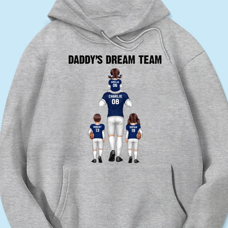 American Football Fan Dad Dream Team Personalized Shirt