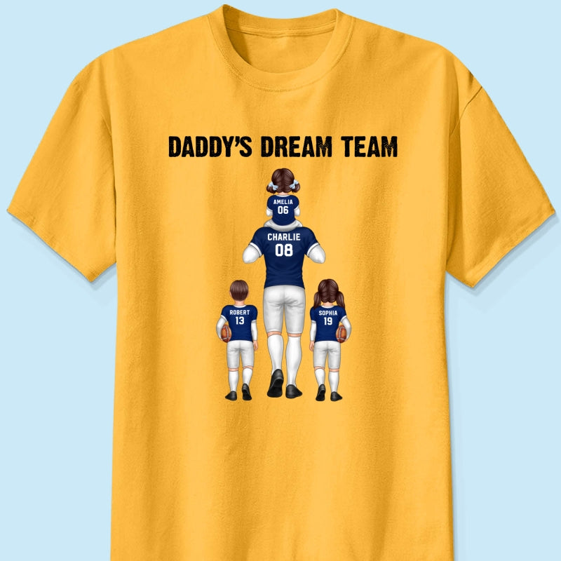 American Football Fan Dad Dream Team Personalized Shirt