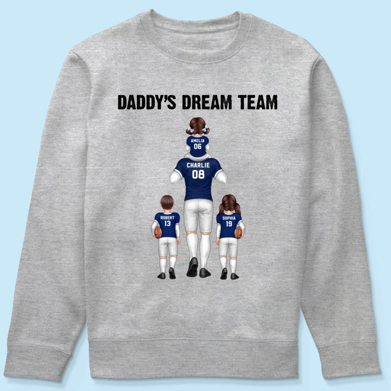 American Football Fan Dad Dream Team Personalized Shirt