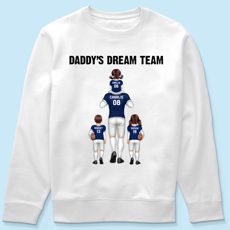 American Football Fan Dad Dream Team Personalized Shirt
